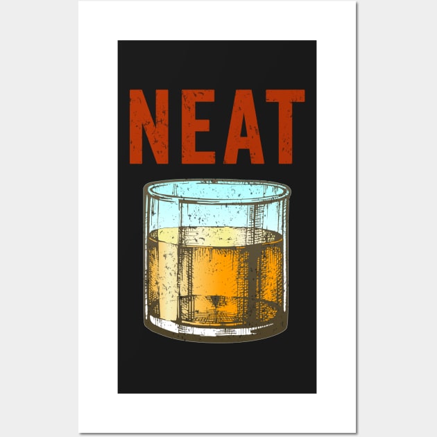 Whiskey Neat Old Fashioned Scotch and Bourbon Drinkers Wall Art by markz66